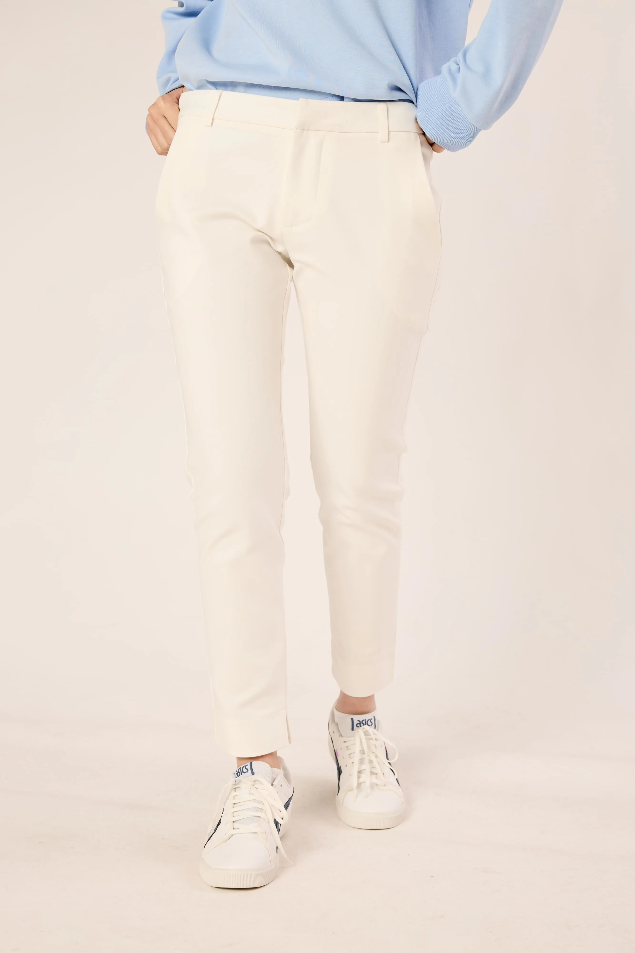 White Chino Trousers - Women's