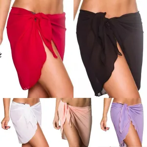 Women Beach Bikini Swimwear Cover Up Wrap Skirt Dress