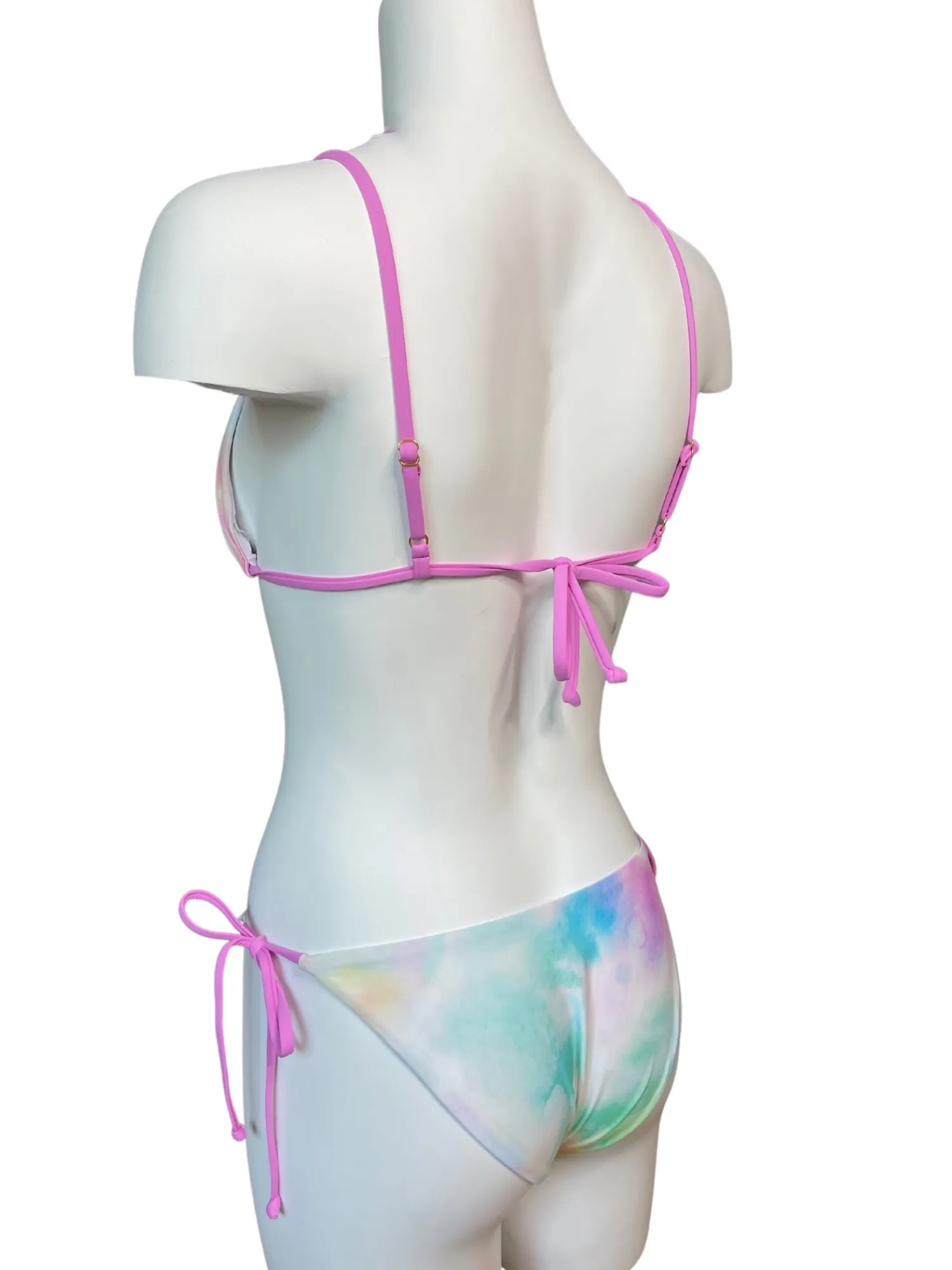 Women's Cotton Candy Tie Dye String Bikini Bottom