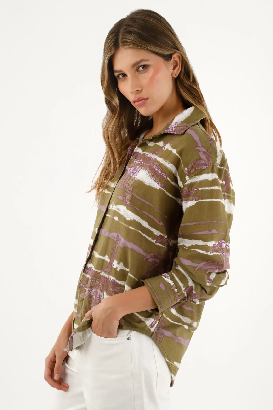 Women's Long Sleeve Printed Shirt