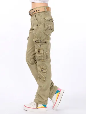 Women's Multi-Pocket Baggy Trousers Cross-Functional Cargo Pants
