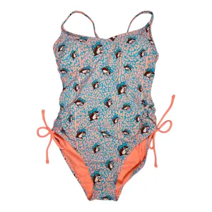 Women's One-Piece Swimsuit – Blue Leopard