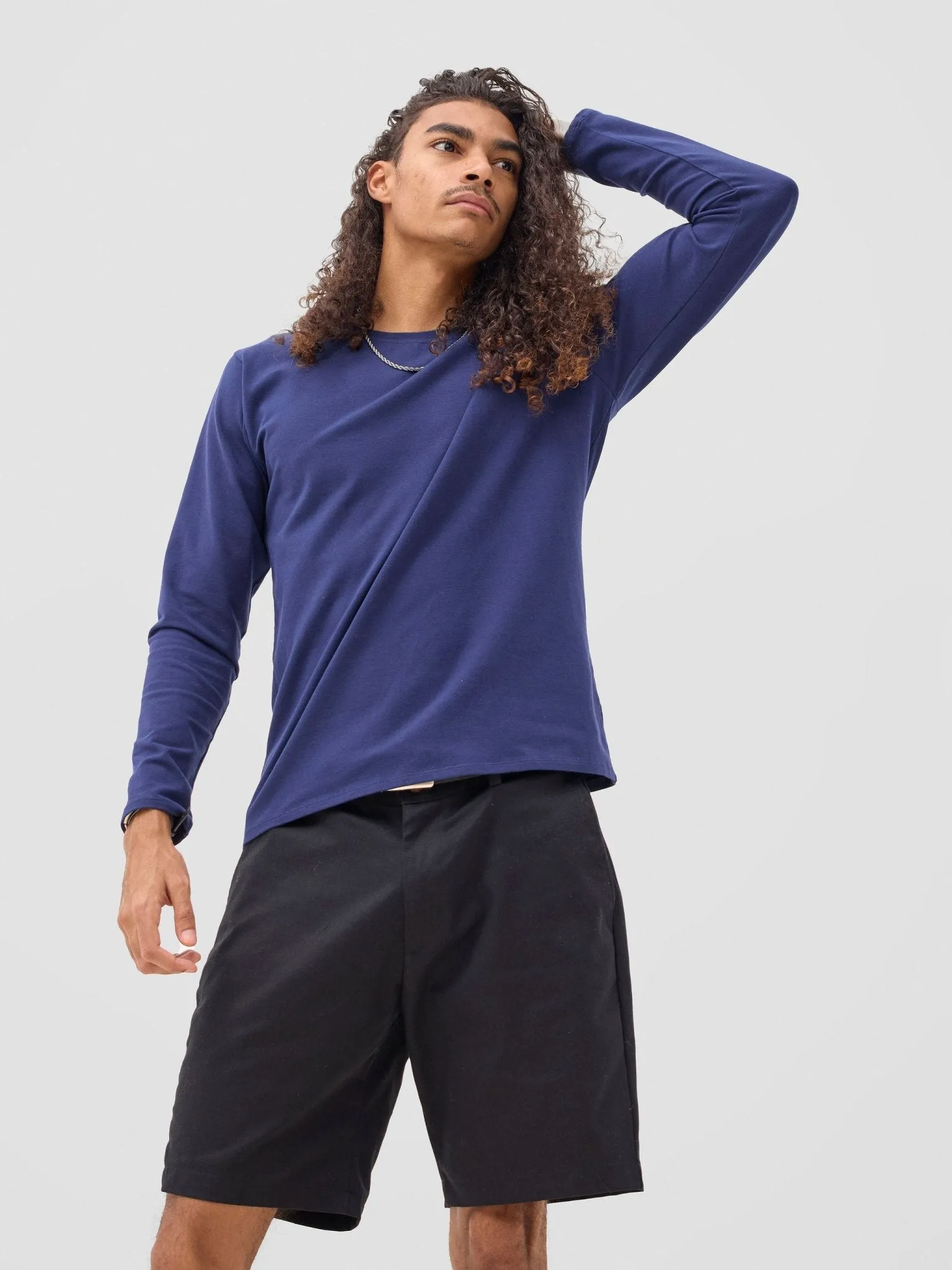 Zoya Yuni Men's Long Sleeve T-shirt - Navy Blue